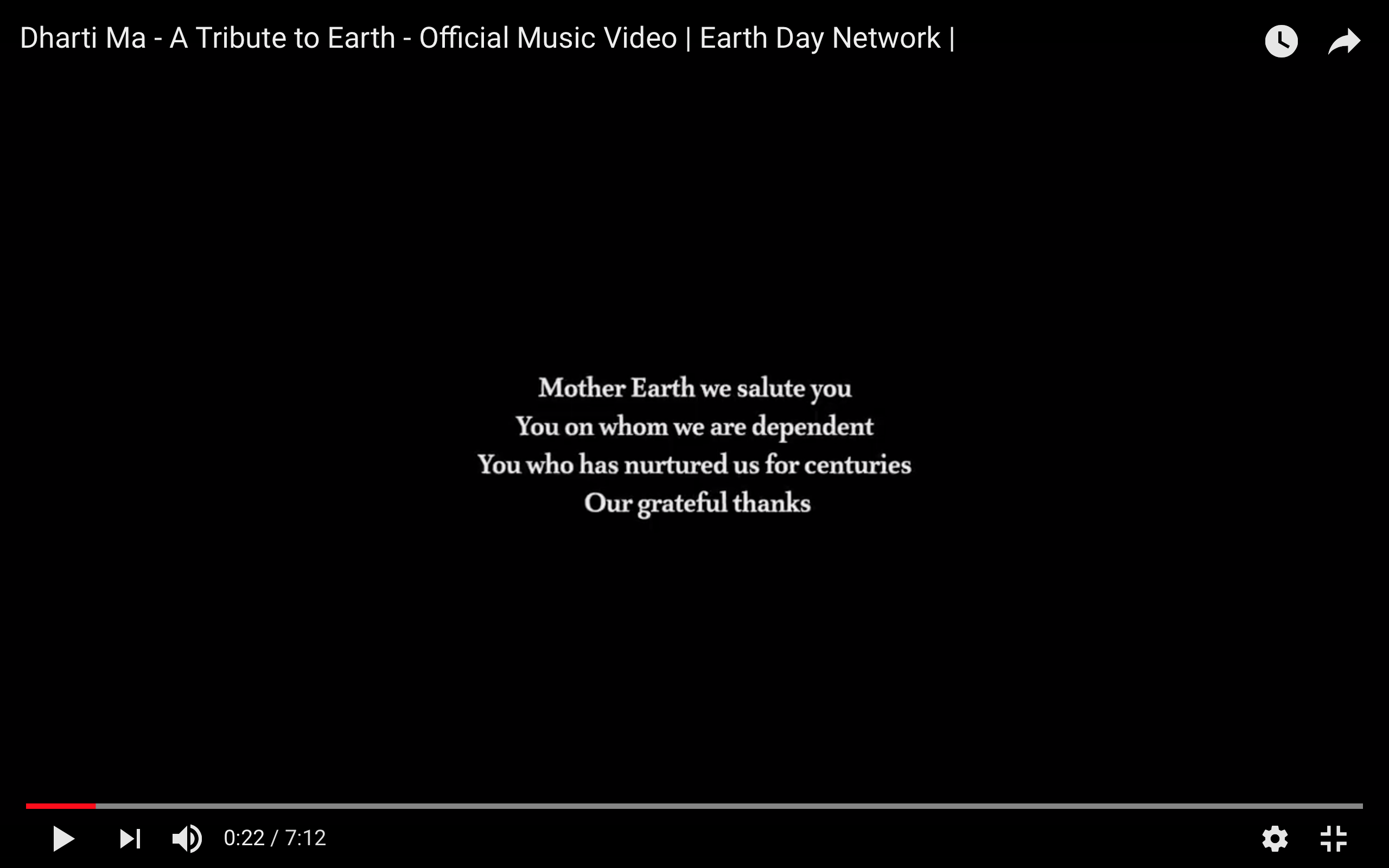 A Tribute to Earth